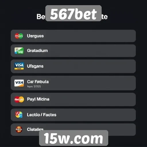 Métodos de pagamento disponíveis na 567bet